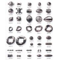 Metal Look Fancy beads in black
