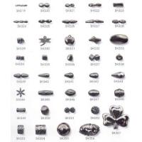 Metal Look Fancy beads in black