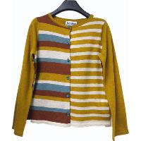 LADIES STRIPED CARDIGAN